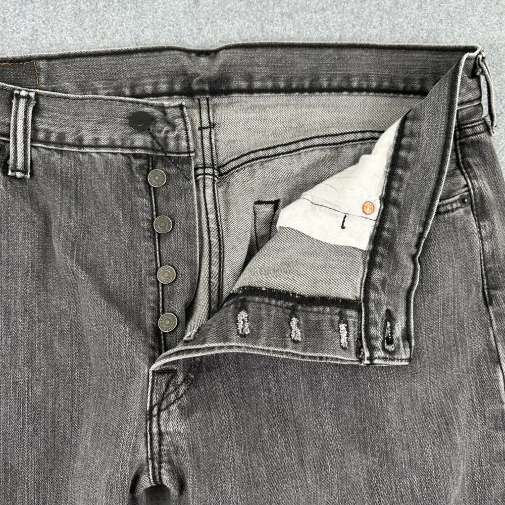Levis‎ Jeans Mens 36x30 Gray 501 XX Original Fit Button Fly Straight Leg Denim